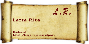 Lacza Rita névjegykártya